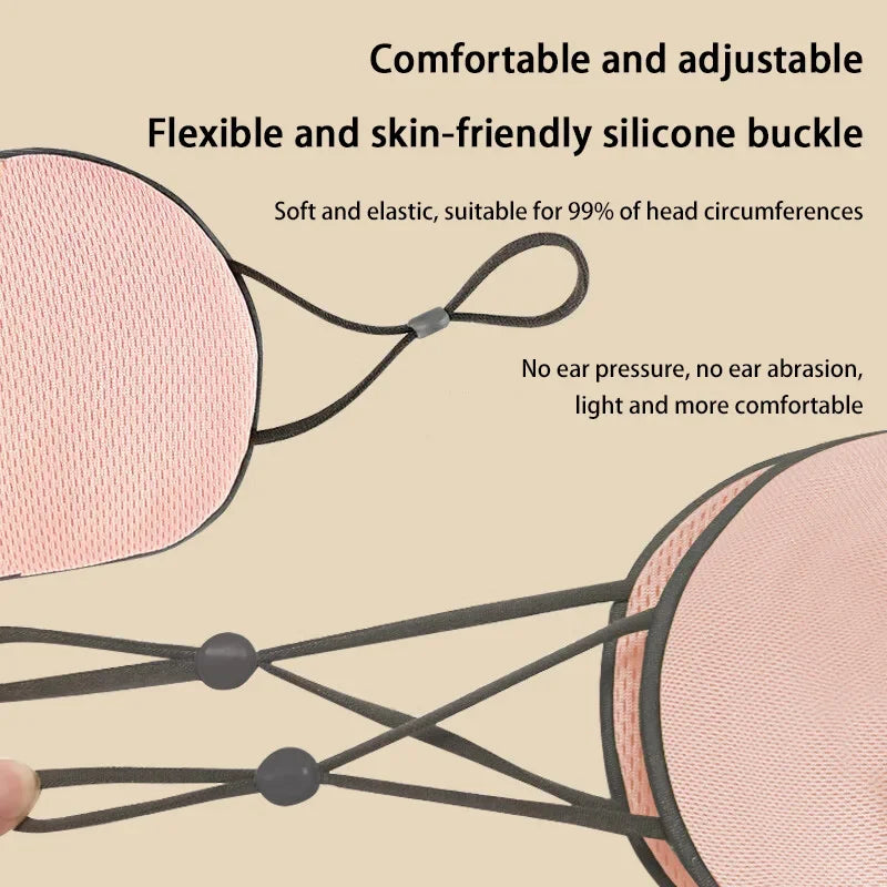 Sleeping Eye Mask Korean Style Ice Silk Warm And Cool Dual Use Adjustable Travel Light Blocking Breathable Eye Mask