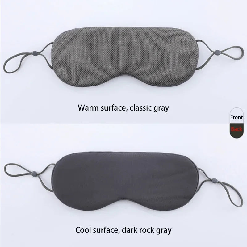 Sleeping Eye Mask Korean Style Ice Silk Warm And Cool Dual Use Adjustable Travel Light Blocking Breathable Eye Mask