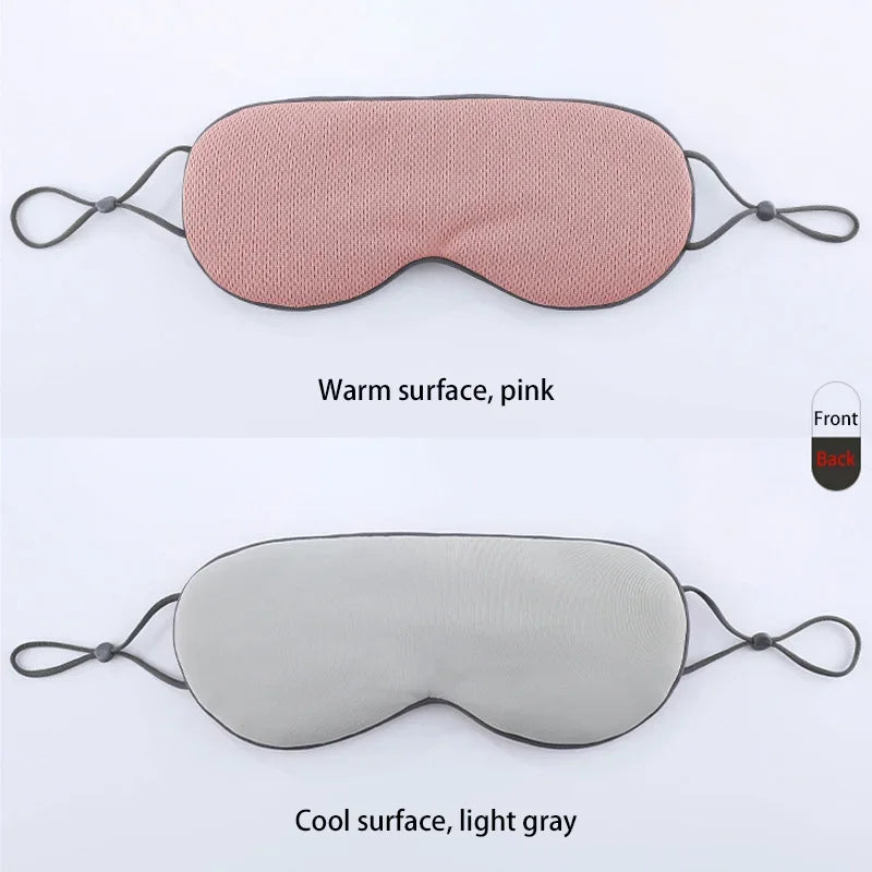 Sleeping Eye Mask Korean Style Ice Silk Warm And Cool Dual Use Adjustable Travel Light Blocking Breathable Eye Mask