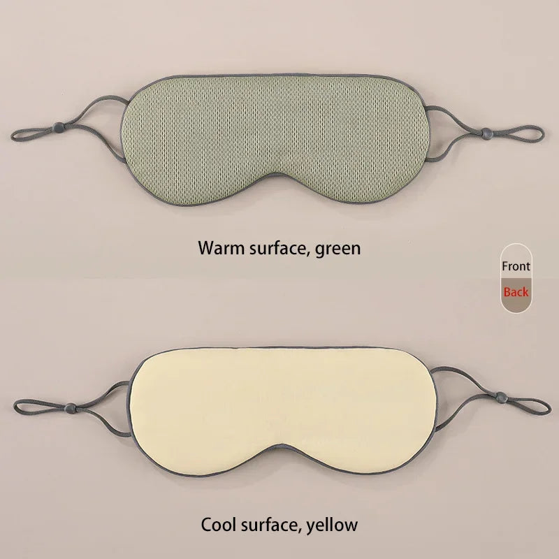 Sleeping Eye Mask Korean Style Ice Silk Warm And Cool Dual Use Adjustable Travel Light Blocking Breathable Eye Mask