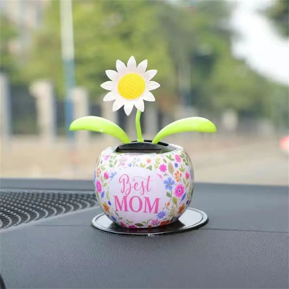 Gadgets Swinging  Car Decorating Plants Electric Toys Car Dashboard Ornaments Solar Powered Flower Swinging Dancing Flower