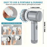 Cordless Spin Scrubber - 5 Interchangeable Brush Heads