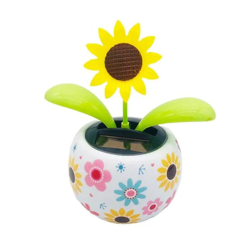 Gadgets Swinging  Car Decorating Plants Electric Toys Car Dashboard Ornaments Solar Powered Flower Swinging Dancing Flower