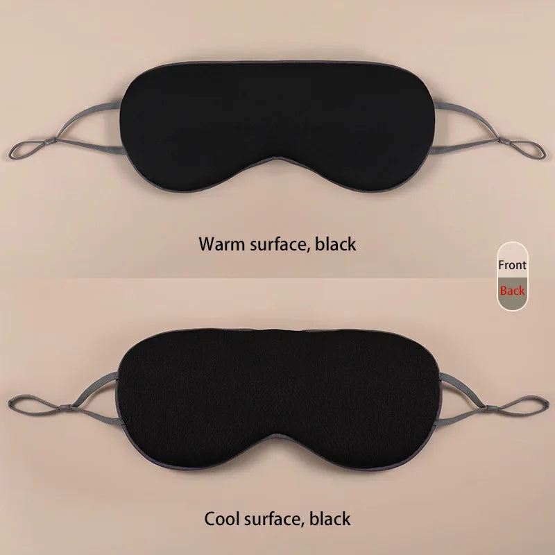 Sleeping Eye Mask Korean Style Ice Silk Warm And Cool Dual Use Adjustable Travel Light Blocking Breathable Eye Mask