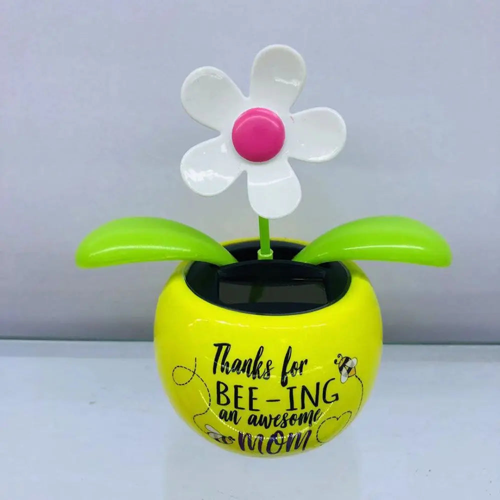 Gadgets Swinging  Car Decorating Plants Electric Toys Car Dashboard Ornaments Solar Powered Flower Swinging Dancing Flower