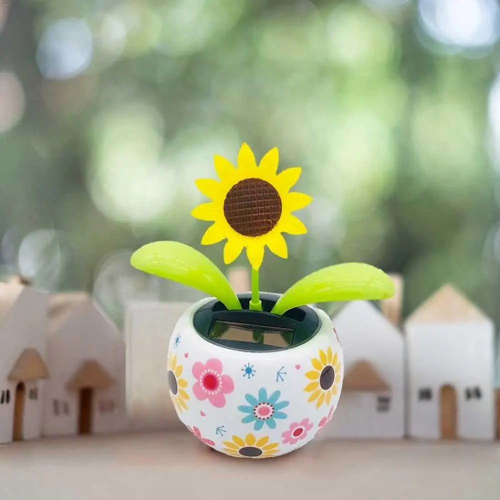 Gadgets Swinging  Car Decorating Plants Electric Toys Car Dashboard Ornaments Solar Powered Flower Swinging Dancing Flower
