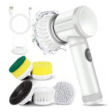 Cordless Spin Scrubber - 5 Interchangeable Brush Heads