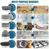 Cordless Spin Scrubber - 5 Interchangeable Brush Heads