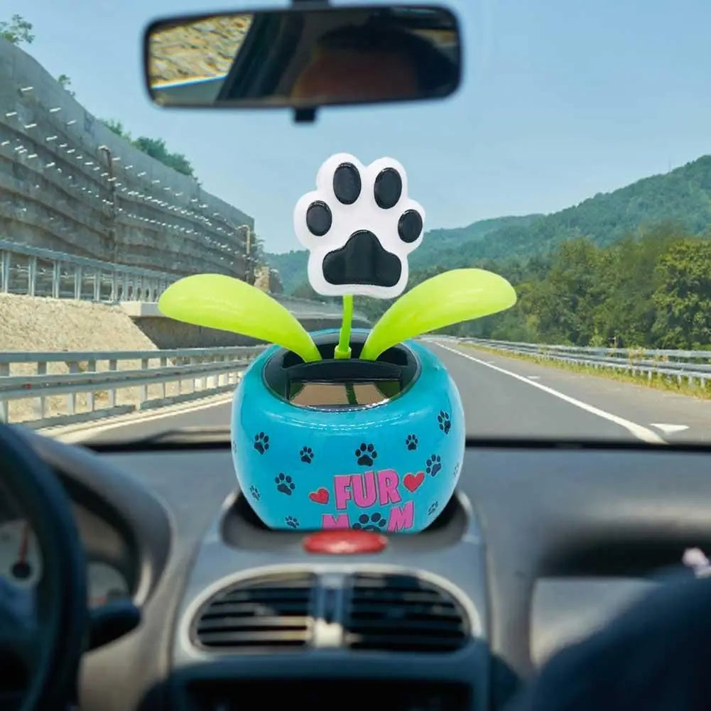 Gadgets Swinging  Car Decorating Plants Electric Toys Car Dashboard Ornaments Solar Powered Flower Swinging Dancing Flower