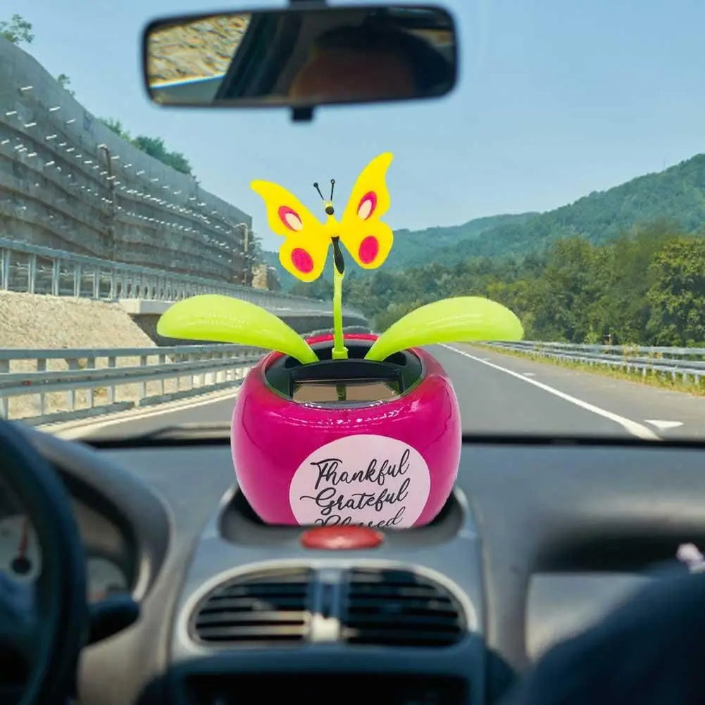 Gadgets Swinging  Car Decorating Plants Electric Toys Car Dashboard Ornaments Solar Powered Flower Swinging Dancing Flower