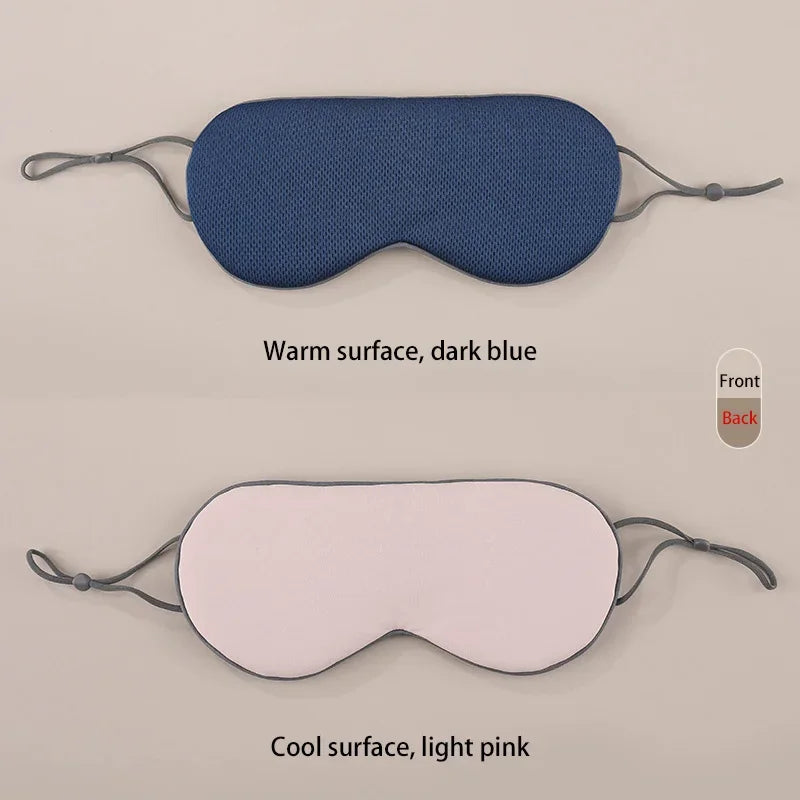 Sleeping Eye Mask Korean Style Ice Silk Warm And Cool Dual Use Adjustable Travel Light Blocking Breathable Eye Mask